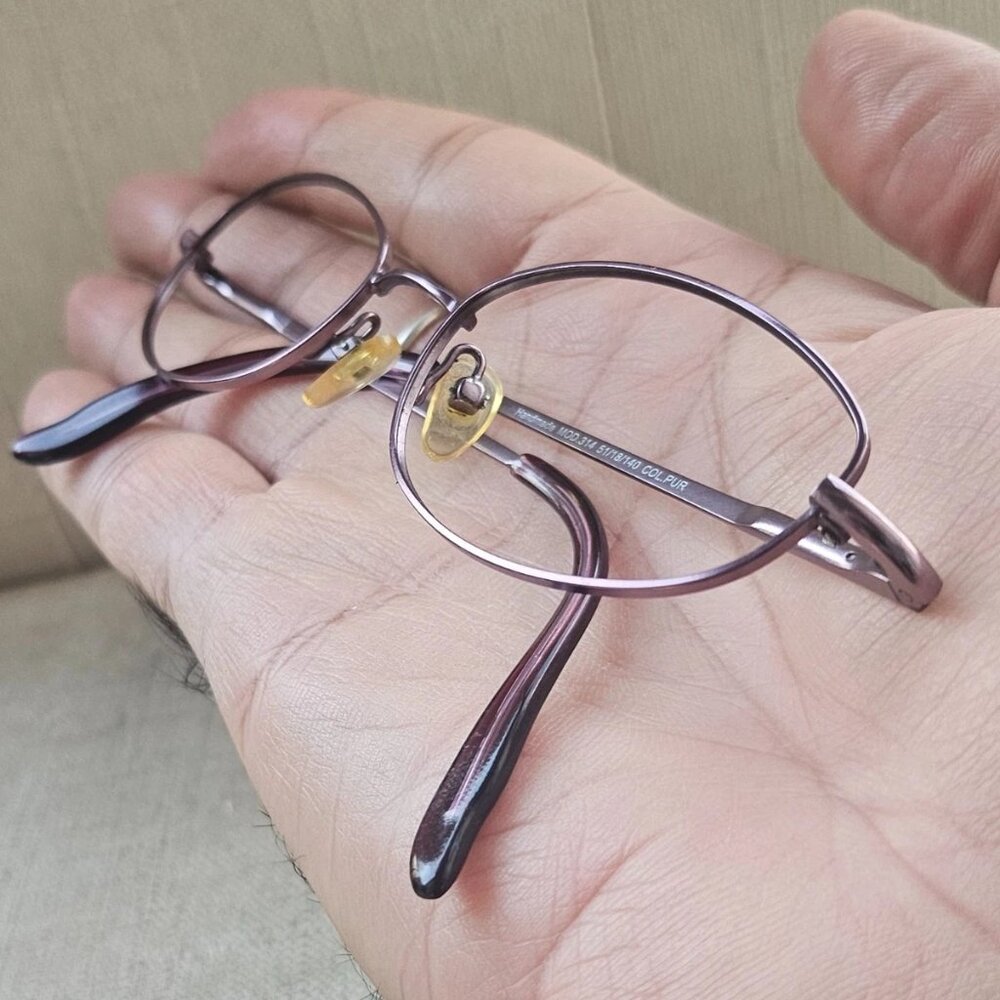SAKI Japan Women Eyeglasses Frame Purple Tone Handmade Mod.314 Glasses Eyewear